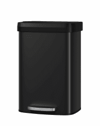 GarveeHome 50L Metall Mülleimer mit Deckel, großer Tretmülleimer, Mülleimer Küche, rostfrei, mit Beutelring, Soft-Close Kunststoffdeckel, Griff hinten, Schwarz Schwarz 50L Angebot bei HelloDeals
