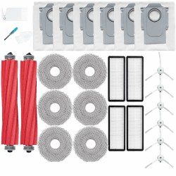 Loveco Zubehör Set Kompatibel mit Roborock Qrevo S/Pro/MaxV, 26er Weiß | 2 Hauptbürsten, 4 HEPA Filter, 6 Wischpads, 6 Staubbeutel, 6 Seitenbürsten, Komplettes Ersatzteile für Roborock Saugroboter Qrevo S Kit Weiß Angebot bei HelloDeals