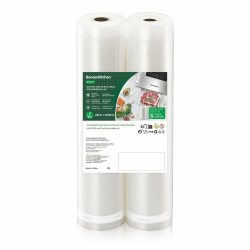 Bonsenkitchen Vakuumrollen 2 Rollen 28x600cm Vakuumierfolie | Profi Vakuumbeutel für Vakuumierer & Lebensmittel Vakuumiergerät, BPA-frei, Kochfest und Sous Vide Gefrierbeutel, VB3207 2 Rollen 28 x 600 cm Angebot bei HelloDeals