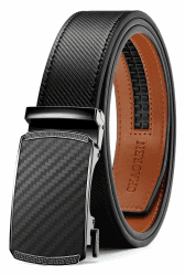 CHAOREN Gürtel Herren, Automatik Ledergürtel Herren 35mm ohne Löcher Anthrazit / Schwarz Taille 90-100cm (Gesamtlänge 115cm) Angebot bei HelloDeals