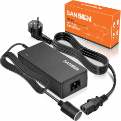 Spannungswandler 5A Auto Zigarettenanzünder, SANSUN AC240V zu DC12V Versorgung Adapter Transformator für Auto Geräte unter 60W (5A) Angebot bei HelloDeals