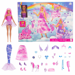 Barbie Adventskalender mit Puppe und Fantasiezubehör Angebot bei HelloDeals