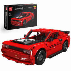 Mould King 15080 Technik Speed Champion Dodg Challenger Sportwagen Bausteine mit Rückziehmotor Rennwagen Klemmbausteine Autobausätze Für Kinder Fans Erwachsene (738 Teile) Angebot bei HelloDeals