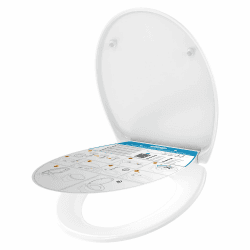 YEAUPE PRO Toilettendeckel mit Absenkautomatik Oval, WC Sitz Duroplast, Weiß | Klodeckel, Klobrille, Toilettensitz Quick-Release, Einfachen Reinigung & Montage, Toilet Seat bis 150kg belastbar Angebot bei HelloDeals