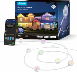 Govee Permanent Outdoor Lights Pro 30m, RGBIC Mit 60 LED IP67 Wasserdicht | Smart Outdoor Lights Warm/Kaltweiß LED Leuchten, 75 Szenenmodi für Party, funktioniert mit Alexa, Google Assistant, Matter Angebot bei HelloDeals