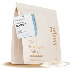 Glow25® Kollagen Pulver [450g] - Unser Original - Collagen Hydrolysat - Gute Löslichkeit - Neutral Angebot bei HelloDeals