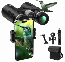 Sogries Fernglas Erwachsene 12x42 mit Stativ für Vogelbeobachtung | BAK4, FMC, wasserdicht, beschlagfrei, hohe Leistung für Vogelbeobachtung, Wandern, Reisen Angebot bei HelloDeals