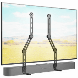 Universal Soundbar Halterung zur Montage unter oder über dem TV, passend für die meisten Soundbars bis 15 kg, für max. 90'' Screens, Soundbar Halterung am TV ohne Bohrer Angebot bei HelloDeals