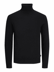 JACK & JONES Emil Knit Roll Neck Jumper M Schwarz Angebot bei HelloDeals