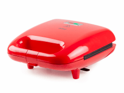 DOMO DO9242W Multifunktionsgerät 5-in-1 Sandwichmaker - Waffeleisen - Donut maker - Tierformen - Waffeln am Stiel - Rot Red Angebot bei HelloDeals
