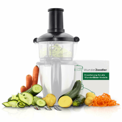 Wundermix - WunderZoodler® Spiralschneider für TM31 & MC | Kompatibel mit Thermomix TM31 und Monsieur Cuisine MC Smart, Zoodles Maker, Gemüsenudeln Schneider, für Thermomix & MC TM7, TM31, MC Smart WunderZoodler Angebot bei HelloDeals