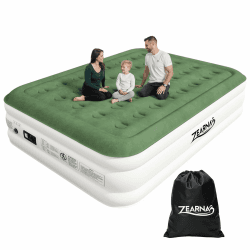 Zearna luftmatratze selbstaufblasend, 203x152x46cm luftbett 2 Personen in 3 Minuten, Aufblasbare Matratze Gästebett mit Eingebauter Elektrischer Pumpe, Aufblasbares Bett für Heimgebrauch Doppel(46cm) Angebot bei HelloDeals