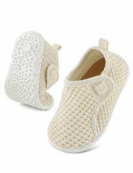 Krabbelschuhe Stricken, Lauflernschuhe Baby Jungen Mädchen, rutschfeste Babyschuhe, Kleinkind Barfußschuhe Hausschuhe, Weich Atmungsaktiv und Komfortabel 6-24 Monate 12-18 Monate Beige Angebot bei HelloDeals