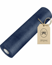 100%Mosel Vlies Tischläufer, in Dunkelblau (30 cm x 25 m), Tischband | Edle Tischdeko für runden Geburtstag (50, 60) und maritime Tischdeko – Meterware von der Rolle, zuschneidbar Dunkelblau (039) Angebot bei HelloDeals