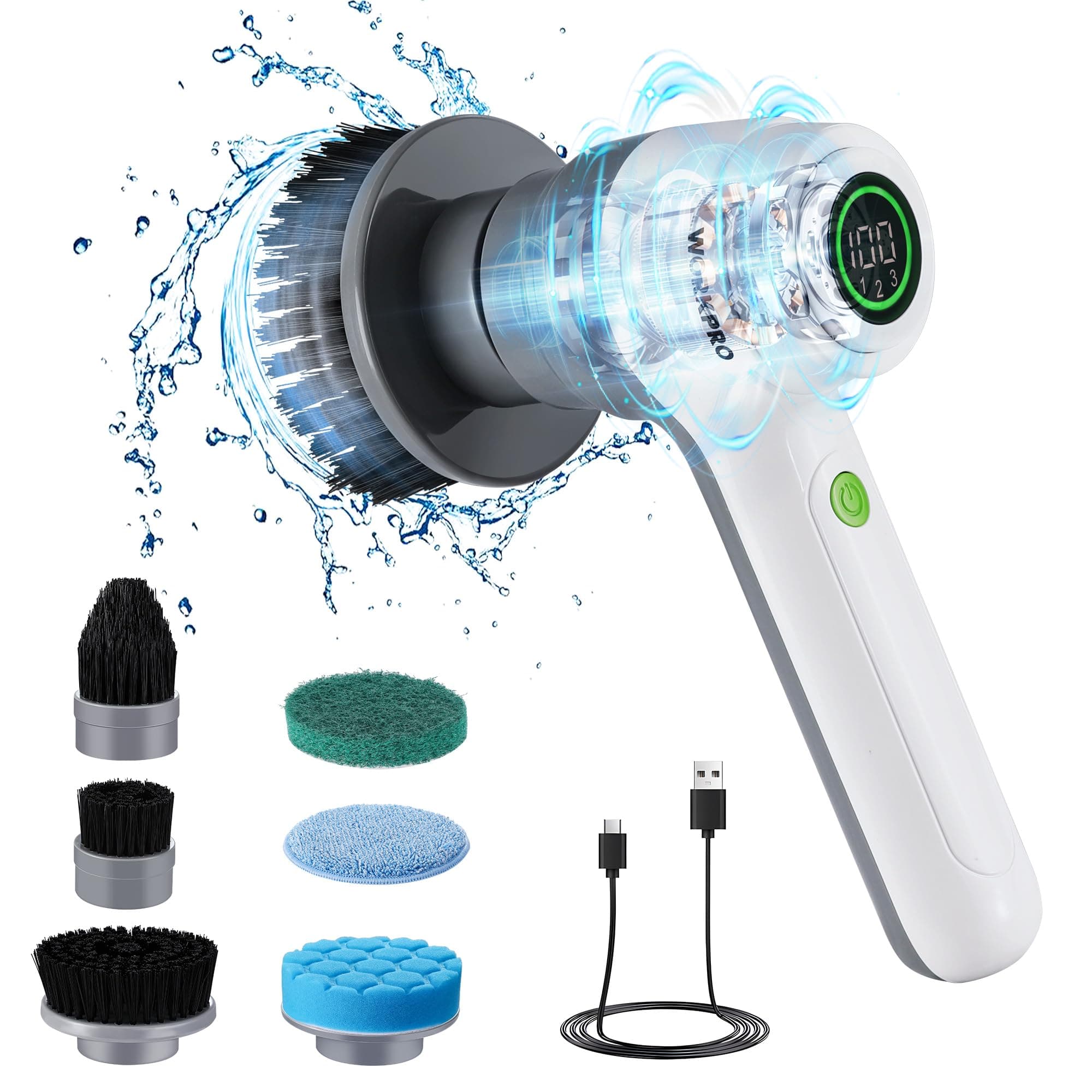 WORKPRO Elektrische Reinigungsbürste 8V, Akku Reinigungsbürste Angebot bei HelloDeals
