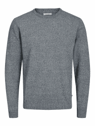 JACK & JONES Male Strickpullover Einfarbig Strickpullover | Knitted Pullover XXL Navy Blazer/Detail:twisted With Jet Stream Angebot bei HelloDeals