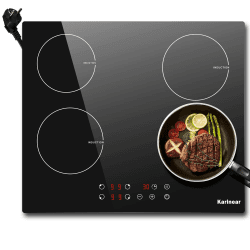 Karinear 60 cm Induktionskochfeld mit Stecker 4 Platten 3500W 60cm 46414 Angebot bei HelloDeals