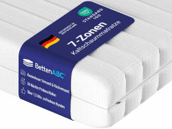 BettenABC - Matratze (KSP-500) - 90x200 cm (H3) - 7-Zonen Matratze aus Kaltschaum - Hypoallergen & Antibakteriell - Oeko-TEX® Zertifiziert - Bezug abnehmbar & waschbar - Lieferung per Paket 90 x 200 cm H3 (Mittelfest) - 16 cm Höhe Angebot bei HelloDeals