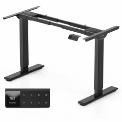 MAIDeSITe T2 höhenverstellbarer Schreibtisch Gestell mit 2 Motoren Elektrisch leistungsstarkes Tischgestell Höhenverstellbar mit 4 Memory-Steuerung 125KG Tragfähigkeit Anti-Kollisionssystem Onyx Schwarz Angebot bei HelloDeals