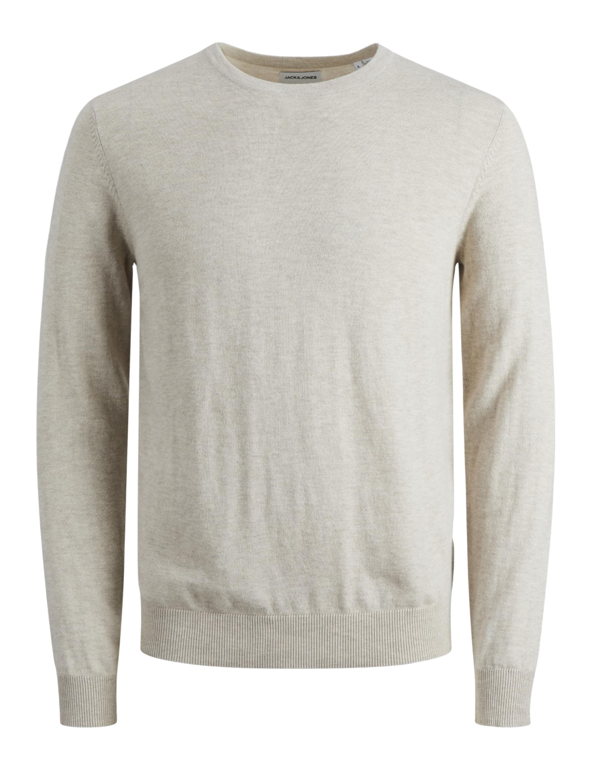 JACK & JONES Herren Jjeemil Knit Crew Neck Noos Strickpullover XL Oatmeal Angebot bei HelloDeals