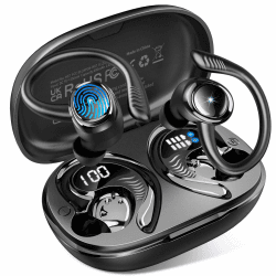 Bluetooth 5.4 Kopfhörer Sport, 2026 Neu In Ear Kopfhörer Kabellos Bluetooth A-schwarz Angebot bei HelloDeals