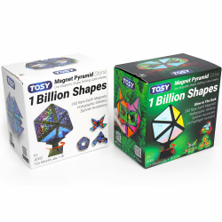TOSY Magnet Pyramid – 1 Würfel Wird zu 1 Milliarde Formen, 12 Teile, 243 Magnete, leuchtendes holografisches Magnet-Puzzle STEM/STEAM-Spielzeug, gemischtes Set Mixed Set (1 Glow 1 Stone) Angebot bei HelloDeals
