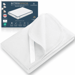 BARBONS Matratzenschoner 60x120 cm - Baumwolle Matratzenauflage White 60 x 120 cm Angebot bei HelloDeals