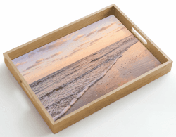Tablett Serviertablett rutschfest Griff Küchentablett Strand - Brandung 50 x 35 x 5 cm Angebot bei HelloDeals