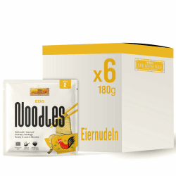 LEE KUM KEE Eiernudeln - Asiatische Eiernudeln, der Klassiker für Stir-Fry Pfannengerichte und Suppen, Semi-dry Nudeln, fertig in 3 Minuten, zwei Portionen pro Packung, 6 x 180 g Multipack Angebot bei HelloDeals