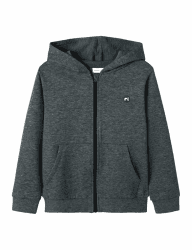 NAME IT Boy Sweatjacke Kapuzen 158-164 Dark Grey Melange Angebot bei HelloDeals