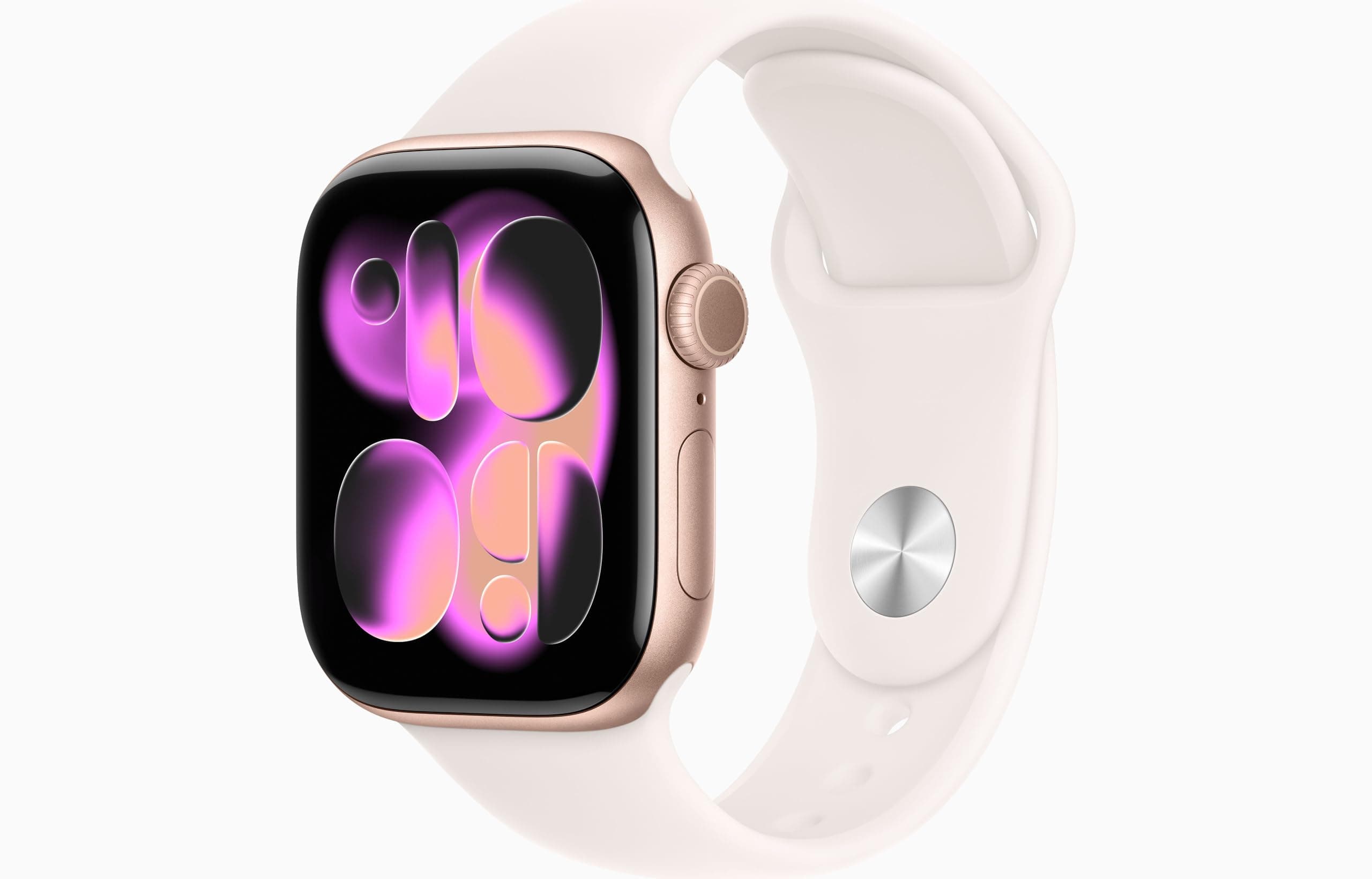 Apple Watch Series 11 [GPS, 42mm] Aluminiumgehäuse Roségold mit Sportarmband Blassrosa, S/M (Generalüberholt) Angebot bei HelloDeals