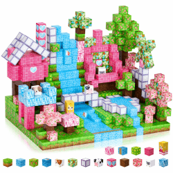 Magnetische Bausteine Blöcke 154 Stück, Magnete Welt Set, Grün grün 1 x 1 cm 100 Angebot bei HelloDeals