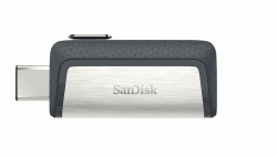 SanDisk Ultra Dual Drive USB Type-C Laufwerk Smartphone Speicher 128 GB (Mobiler Speicher, USB 3.1, versenkbarer Doppelanschluss, 150 MB/s Übertragungsraten, USB Laufwerk) Traditionell 128 GB Grau Angebot bei HelloDeals