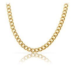 Made by Nami Halskette aus Edelstahl für Herren – Gliederkette/Panzerkette/Cuban Link – Robuster Herren Schmuck, Handmade, Verschiedene Längen & Farben Gold 4mm Angebot bei HelloDeals