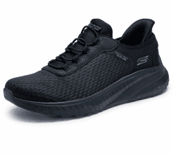 Skechers Damen Bobs Squad Chaos In Color Slip-InTurnschuhe 41 EU Schwarzer Netzbesatz Angebot bei HelloDeals