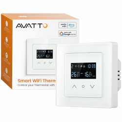 AVATTO 55x55mm Smart WiFi Thermostat für Wasser-Fußbodenheizung programmierbarer Raumthermostat kompatibel mit Alexa & Google Home, Fernbedienung über AVATTO-App oder Smart-Life-App 55 X 55mm Wasser-Fußbodenheizung Weiß Angebot bei HelloDeals