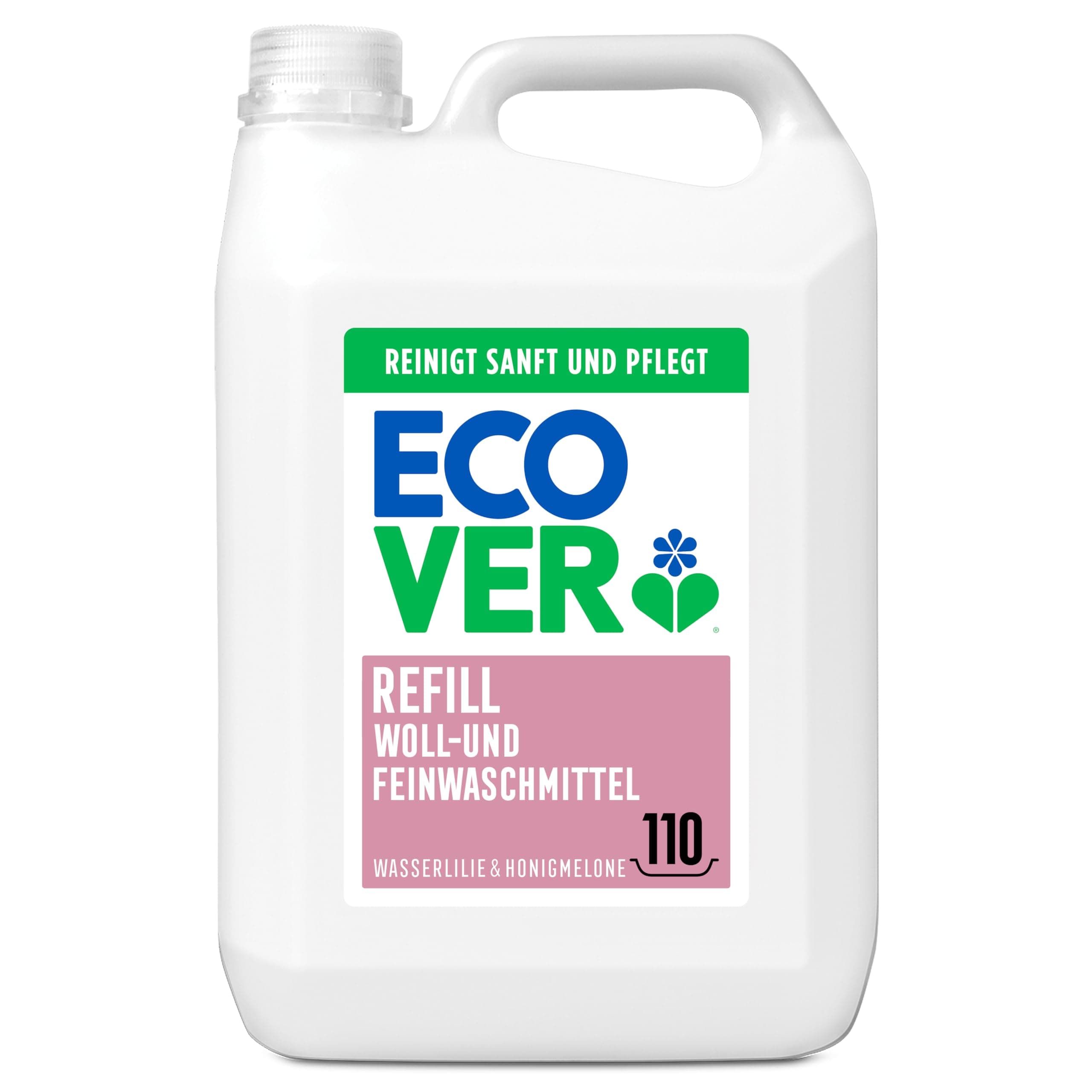 Ecover Woll- & Feinwaschmittel, Wasserlilie & Honigmelone, 5L 111 Waschladungen 5 l (1er Pack) Angebot bei HelloDeals