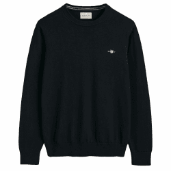 Gant Herren Classic Cotton C-Neck Pullover (1er Pack) XXL Schwarz Angebot bei HelloDeals