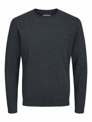 JACK & JONES Herren Jjebasic Knit Crew Neck Noos Pullover, Dark Grey Melange, L EU Angebot bei HelloDeals