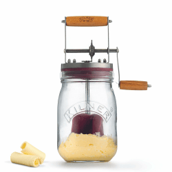 KILNER Butterfass mit Handkurbel, 1 Liter, transparentes Glas, stromlos 1 Stück (1er Pack) Single Angebot bei HelloDeals