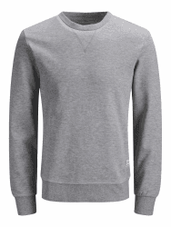 JACK & JONES Herren Jjebasic Sweat Crew Neck Noos Sweatshirt XL Light Grey Melange/Fit:reg Angebot bei HelloDeals