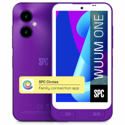 SPC WUUM ONE - Kinder-Smartphone, Android, GPS, Kindersicherung, Lila Angebot bei HelloDeals
