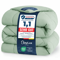 CozyLux Bettdecke 135x200 cm Salbeigrün für 4 Jahreszeiten Angebot bei HelloDeals