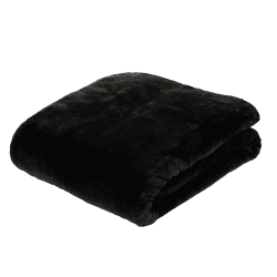 Gözze - Premium Cashmere-Feeling Wohn- und Kuscheldecke, 500 g/m², 220 x 240 cm - Schwarz Schwarz 220 x 240 cm Angebot bei HelloDeals