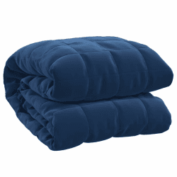 vidaXL Gewichtsdecke Blau 137x200 cm 10 kg Stoff Angebot bei HelloDeals
