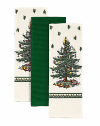 Avanti Linens Christmas Tree Spode Weihnachtsbaumküche, Baumwolle, Mehrfarbig, 3pc Kitchen Towels 45.7 x 27.9 cm (3er Set) Mehrfarbig Angebot bei HelloDeals