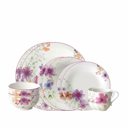 Villeroy & Boch - Mariefleur Starter-Set 2 Personen Bunt, Spülmaschinenfest, Mikrowellensicher, Geschirrset Blumenmuster, Geschirr Set Blumendekor, Tafelservice, Kombiservice Blumig, Premium Porzellan Angebot bei HelloDeals