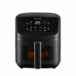 PRIXTON Heißluftfritteuse Cook Organics 4,2 L ohne Öl, 8 Programme, Touch-LED-Display, Sichtfenster mit Licht, 1500 W, Temperatur 80–200 °C, Timer 60 min Angebot bei HelloDeals
