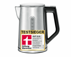 ROMMELSBACHER Wasserkocher WK 3000 – Stiftung Warentest Sieger 3/2025, 1,7 Liter, 1-Tasten-Steuerung, Stellstart-Funktion, Temperaturwahl von 45-100 °C, geschlossener Kannenboden, Kochstoppautomatik 1.7 Liter Angebot bei HelloDeals