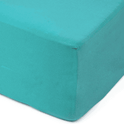 Amago - Spannbetttuch, 50 cm Steg, 100 prozent Baumwolle, 200 x 200 cm - Petrol Petrol 200 x 200 cm Angebot bei HelloDeals